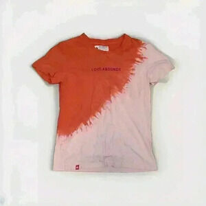 Dutch Bros Love Abounds Orange Pink T-Shirt Size Medium